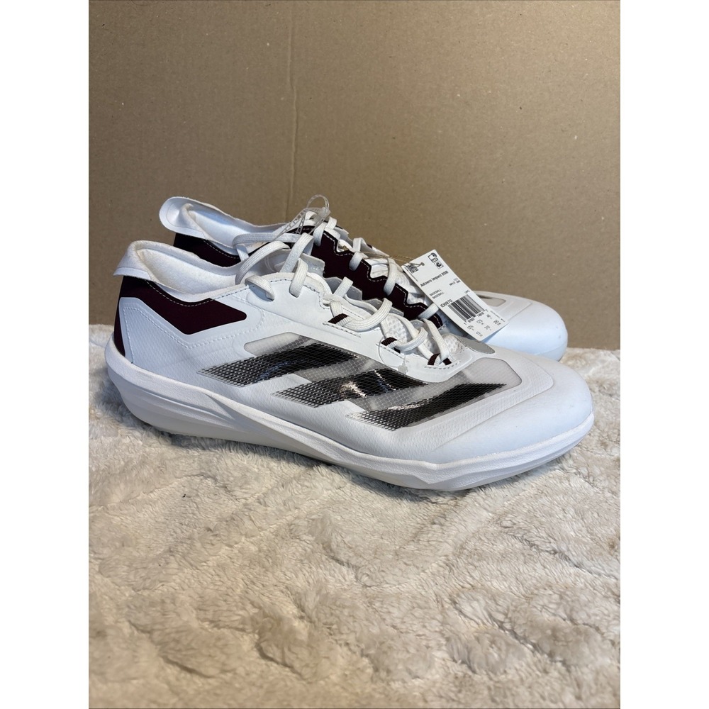 Adidas Adizero Impact TPU Men's Size 13 White‎ Maroon Baseball Cleats IF3355